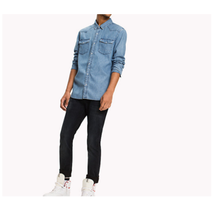 Tommy Hilfiger pánská džínová košile Basic - M (412)